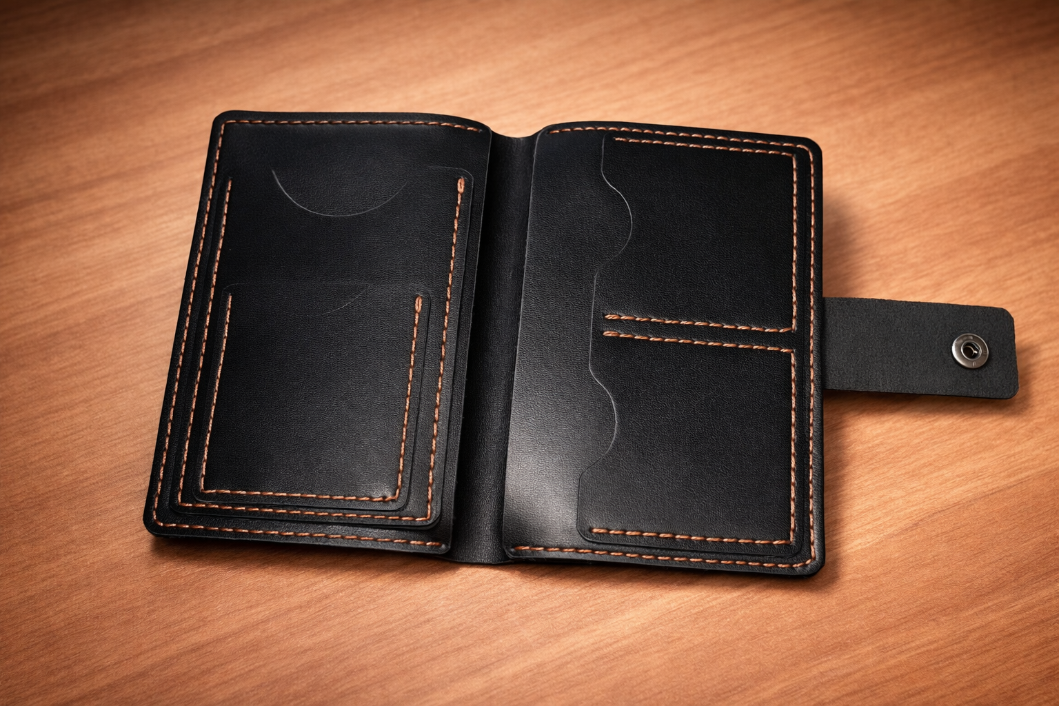Premium leather passport wallet and travel accessories